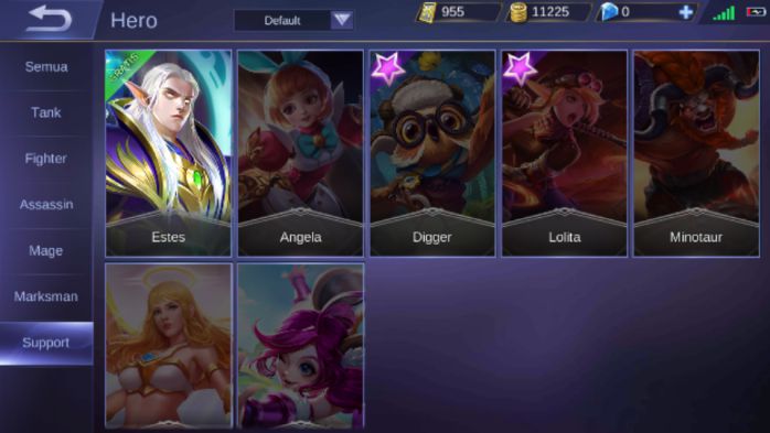 Role Hero Mobile Legends
